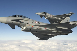 Übungsflugbetrieb mit Eurofightern
